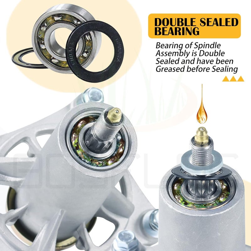 BOSFLAG Pre-Greased 587819701 Spindle Assembly with 195945 Pulley Replace 532187292, 532187281, 532192870, 532192872, 587253301, 587820301, 539112057, 587125401, 587256401, 21546238 21546299 21549012 - Image 5
